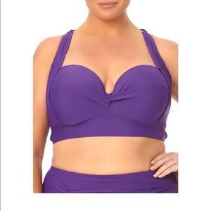 Purple sweetheart bikini top